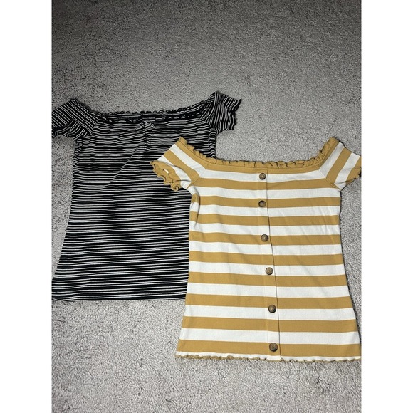 Aeropostale Sweaters - Women's Aeropostale Off The Shoulder Tops Medium BUNDLE Set Of 2